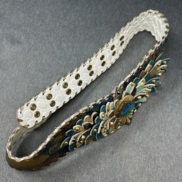OOAK Handmade Belt Statement Sculptural Wearable Art Nouveau Fits Waists 25\